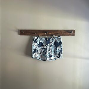 Lilly Pulitzer Navy and Blue Floral Shorts